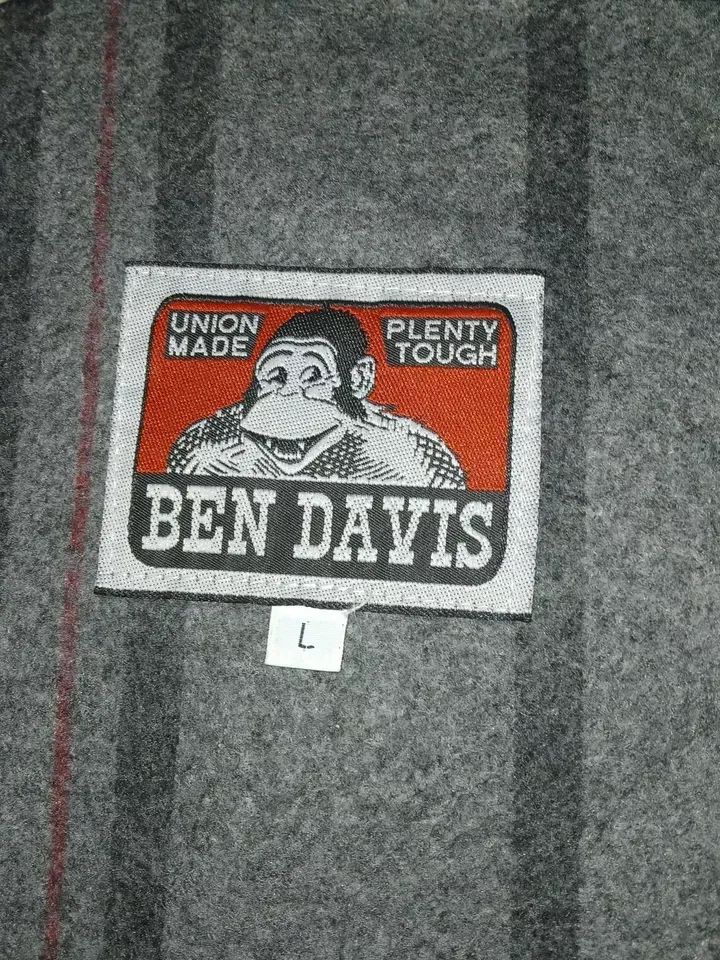 Vintage Med Ben Davis UNION MADE Snap Blanket Lined Chore Coat Jacket Gen1 SizeL product image (3)