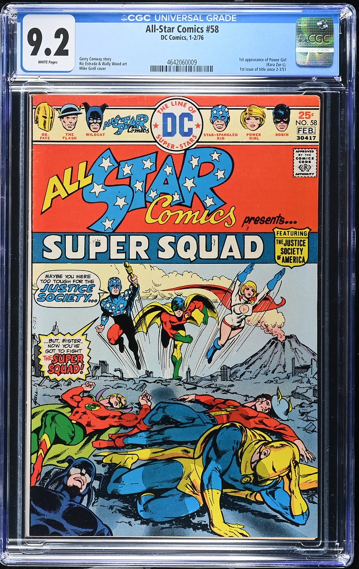 All-Star Comics #58 (1976) – CGC 9.2 | First Appearance of Power Girl (Kara Zor-L) product image (1)
