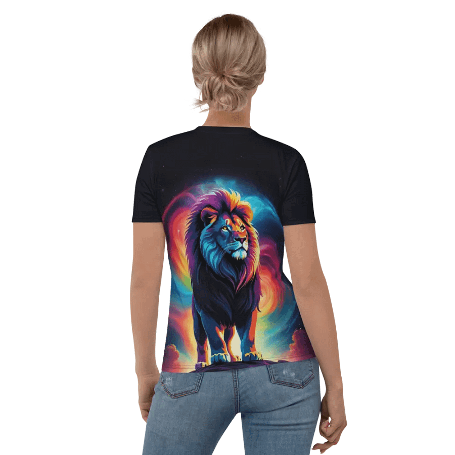 Lion Colorful All Over Print T-shirt product image (6)