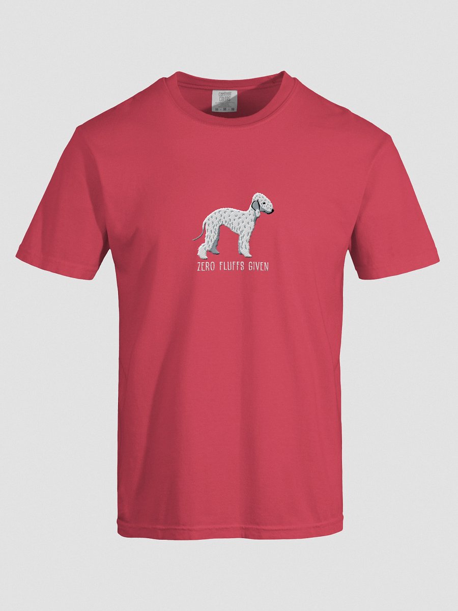 Zero Fluffs Given T-Shirt(Embroidered) of a Bedlington Terrier(White) product image (57)