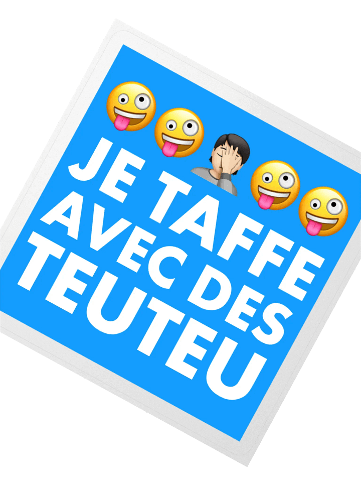 Je taffe avec des teuteu • Working with dummies Start up blue edition Sticker product image (2)