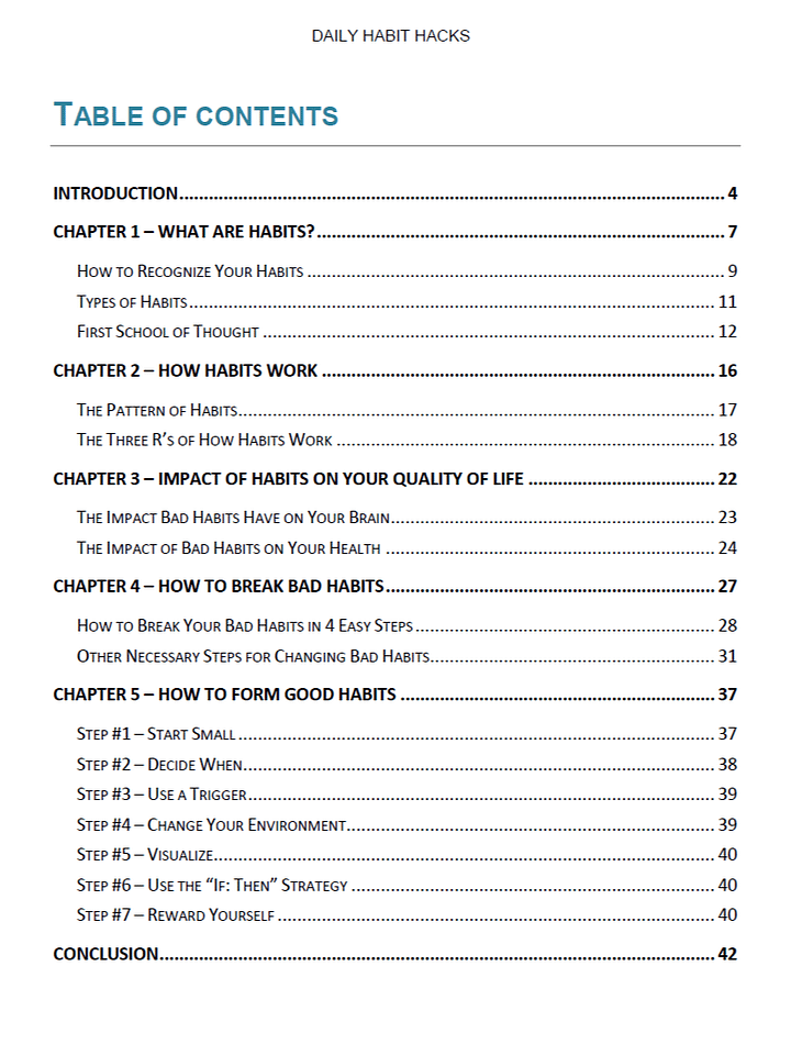 Daily Habit Hacks eBook product image (2)