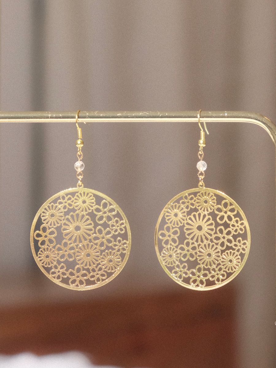 Floral wheel - Citrine earrings product image (1)