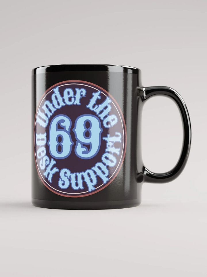 Desk Support Black Glossy Mug product image (2)
