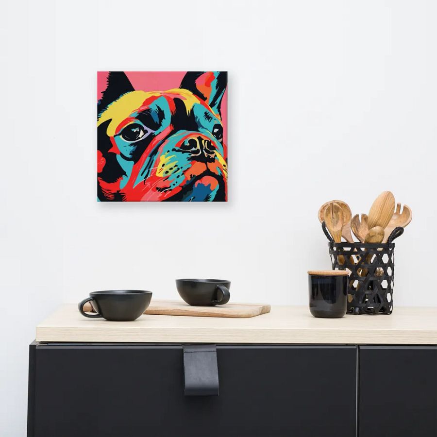 Colorful French Bulldog Wall Art #548 product image (5)