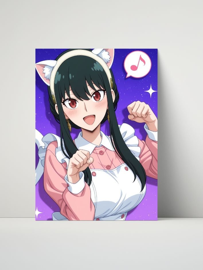 Spy x Family Yor Cat Maid Cheer – Glossy 8x10 Metal Print product image (1)