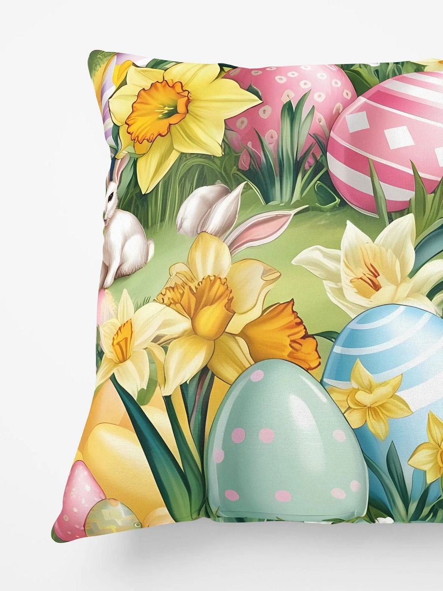 Decorated Easter Eggs, Floral All-Over Print Pillow product image (3)