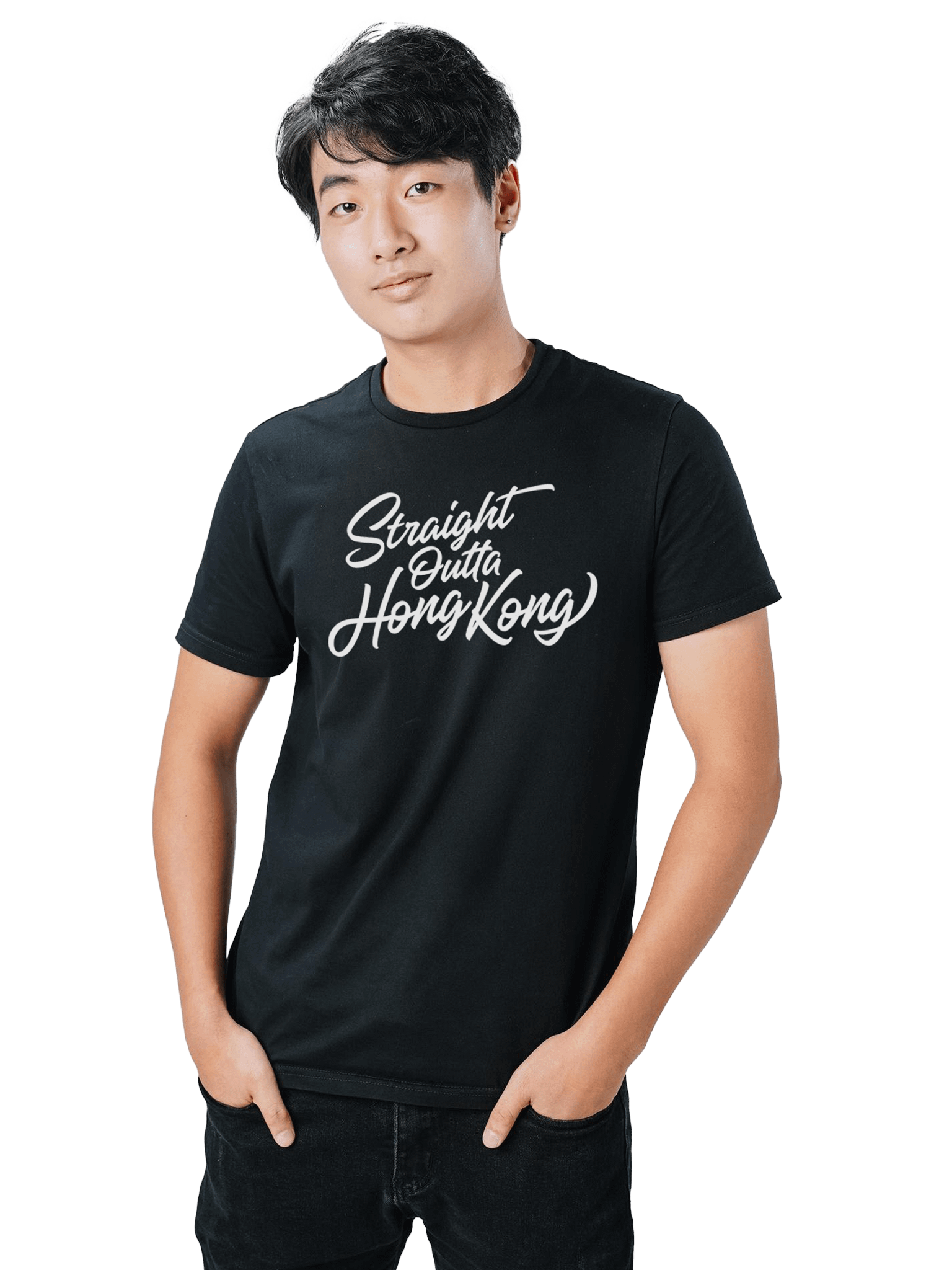 STRAIGHT OUTTA HONG KONG (White) Unisex T-shirt product image (2)