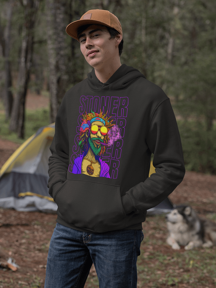 Psychedelic - Stoner Dude Cannabis Vibes - Premium Unisex Hoodie product image (1)