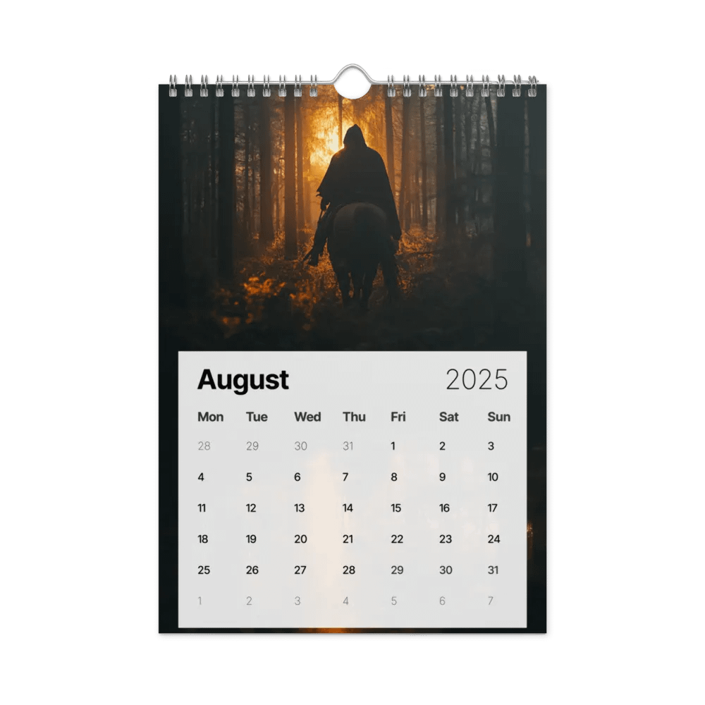 Dark Rider Wall Calendar (2025) by Allcolor product image (3)
