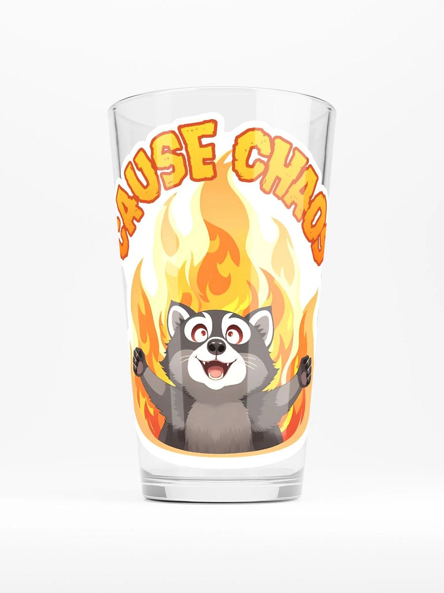 Cause Chaos Raccoon Glass product image (1)