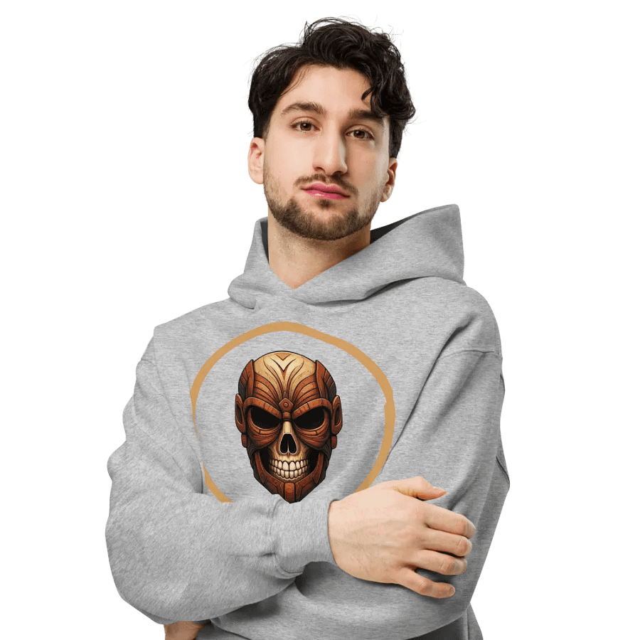 Mechanical Tribal Skull Oversized Hoodie product image (6)