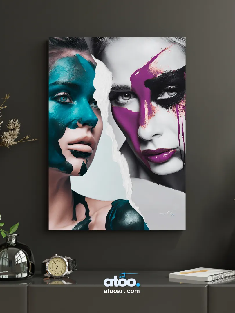Living in Colors | Turquoise, purple and beyond... | Collage Wall Art product image (3)