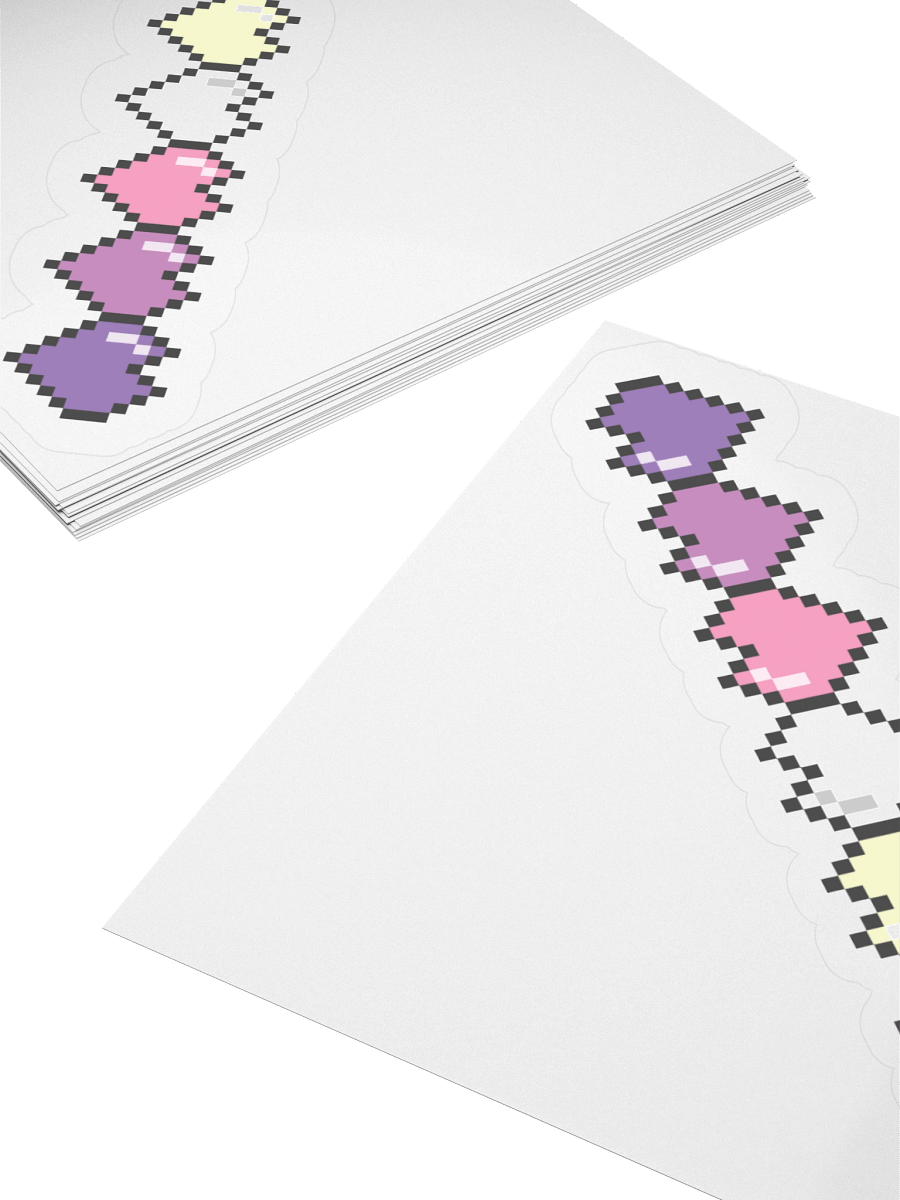 Genderfae Pixel Hearts Sticker product image (13)