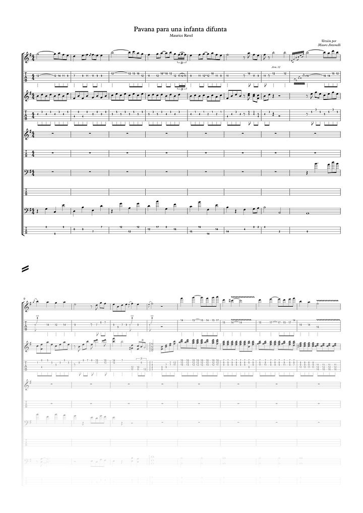 Pavana para una infanta difunta - Partitura + Tabs product image (2)