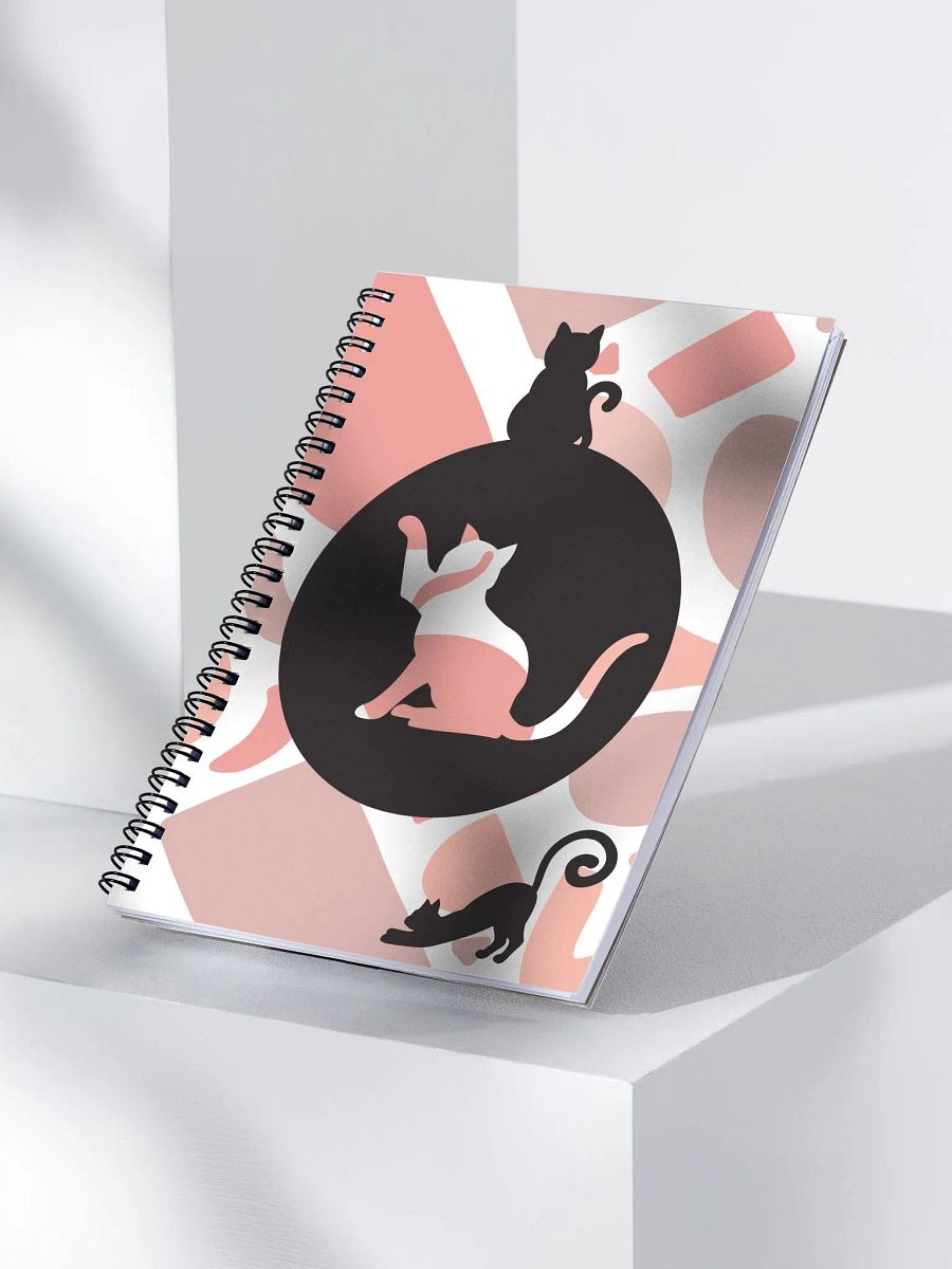 Monogram Letter O Cat Lover Geometric Pinks Notebook product image (3)