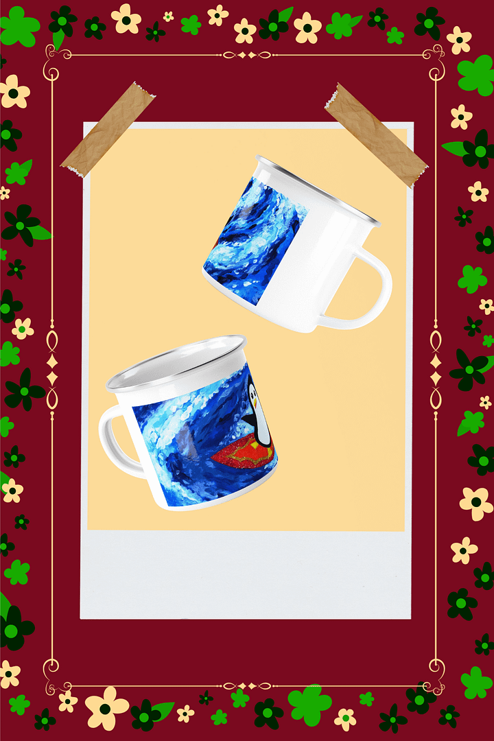 Surfing Penguin Enamel Mug product image (2)