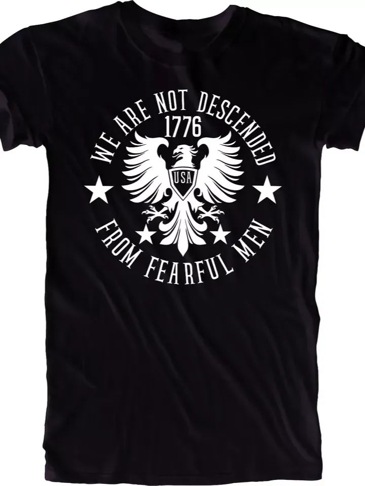 Men's Tee T-Shirt We Are Not Descended 1776 - WE THE PEOPLE PATRIOTIC AMERICAN product image (1)