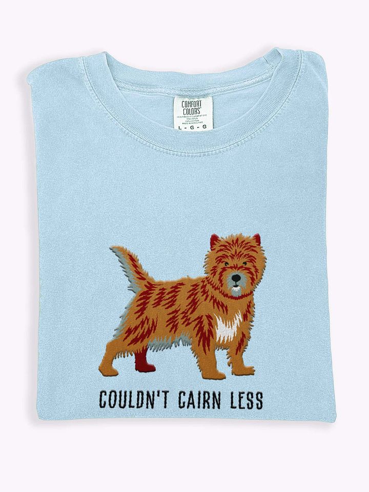 Couldn't Cairn Less T-Shirt(Embroidered) of a Cairn Terrier(Brindle) product image (1)