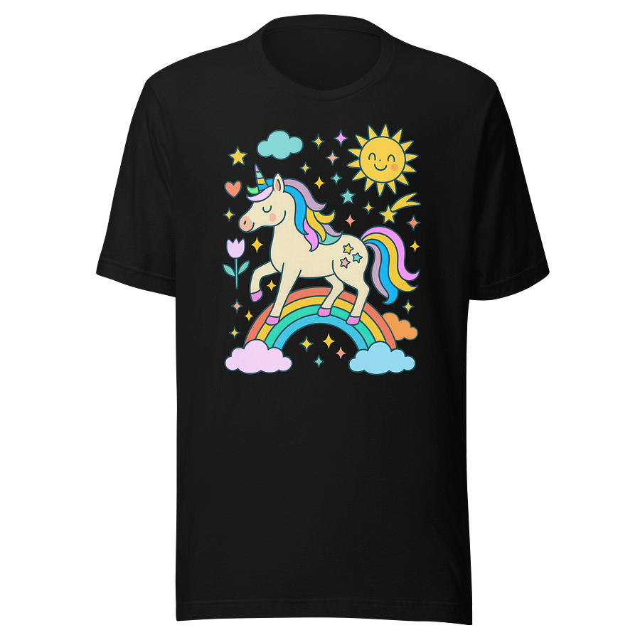 Sunshine Unicorn - Dollhouse Color Burst Aesthetic - Bella Canvas 3001 Unisex Staple T-Shirt product image (2)