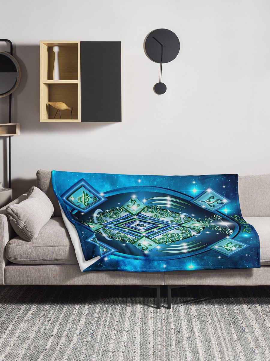 Healing Code 528 Hz Miracles Light-Tech Fleece Blanket product image (10)