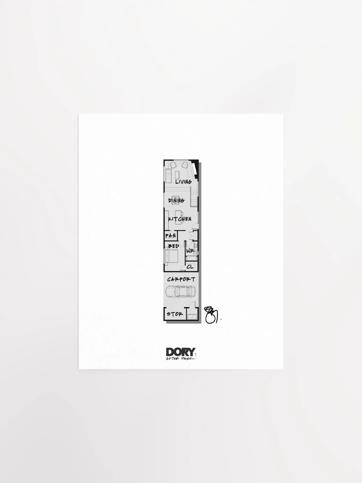 Alphabet Floor Plan Poster - I product image (1)