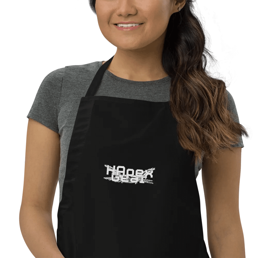 White HApex Gear Black Logo - Embroidered - Cooking Apron product image (10)