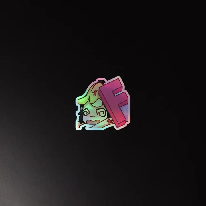 F Holographic Sticker product image (4)