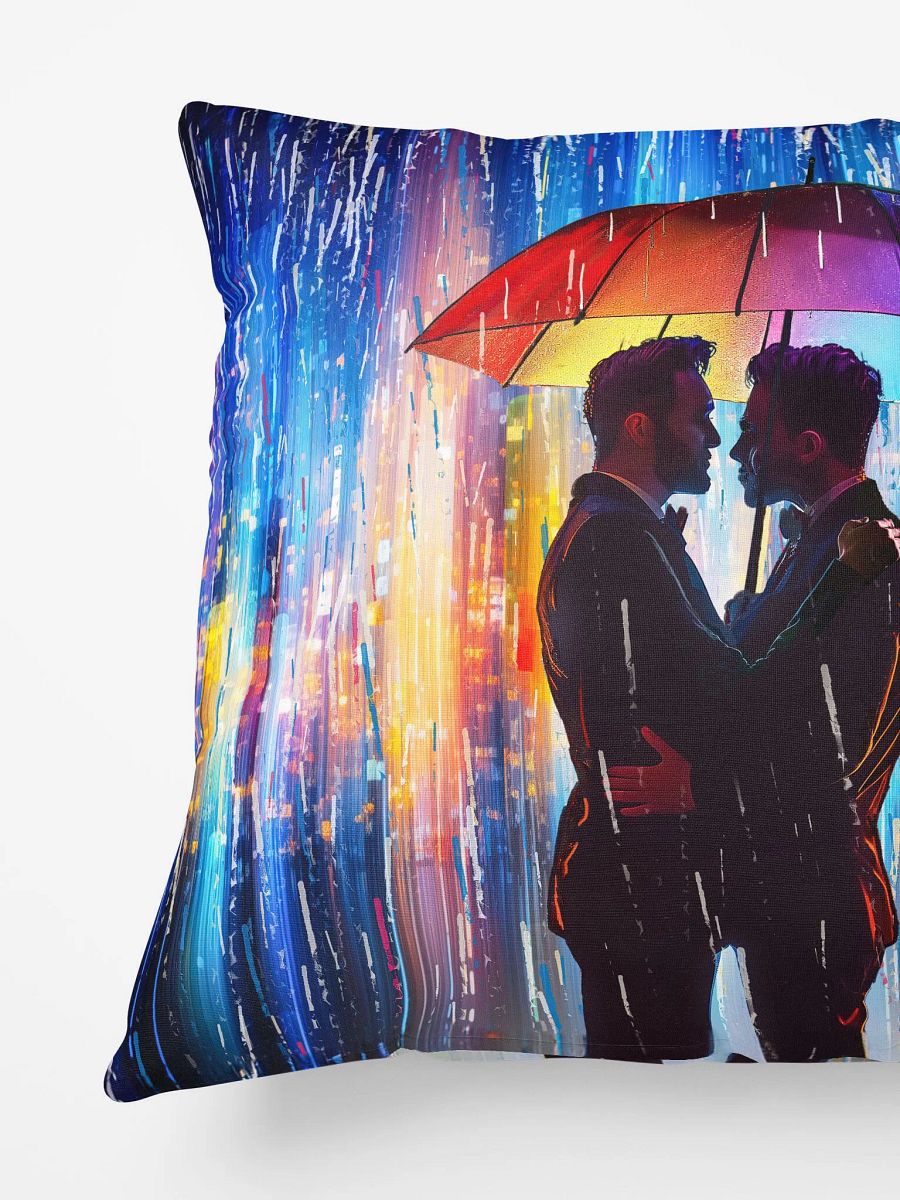 City Serenade - Love in the Rain Throw Pillow product image (4)