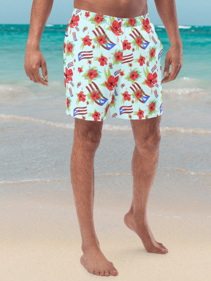 Puerto Rican Pride Swim Shorts product image (1)
