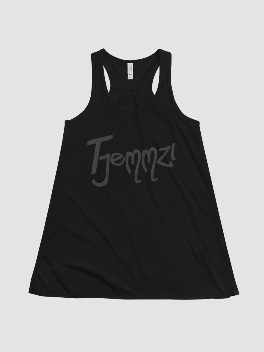 Tjemmzi Women's Flowy Racerback Tank (black detail) product image (1)