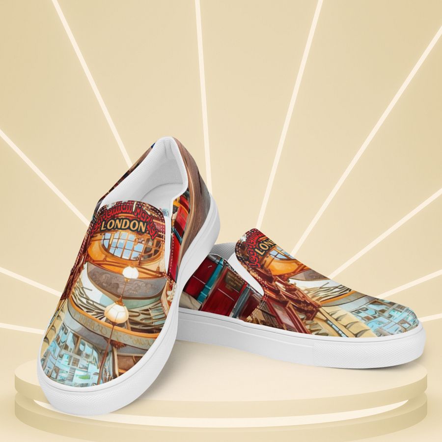 Leadenhall Market London All Over Print Slip On Shoes product image (9)