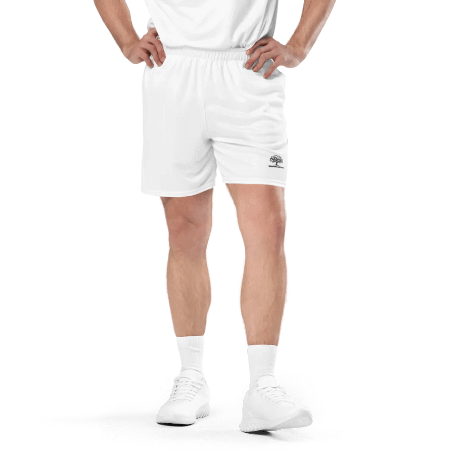 Graphic Grove White Recycled Unisex Mesh Shorts product image (1)