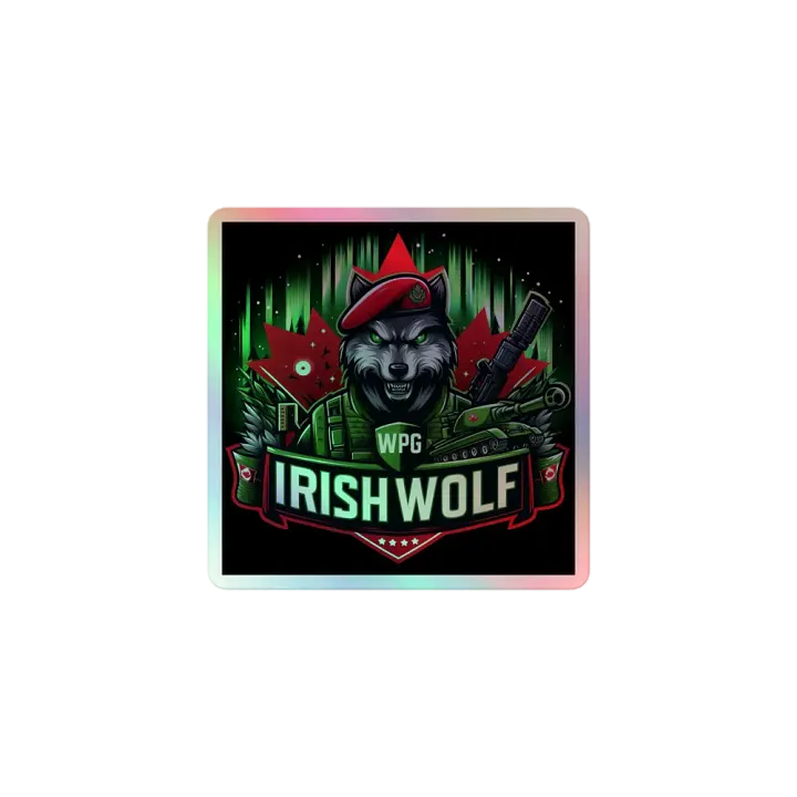Irish Wolf Holographic Stickers product image (1)