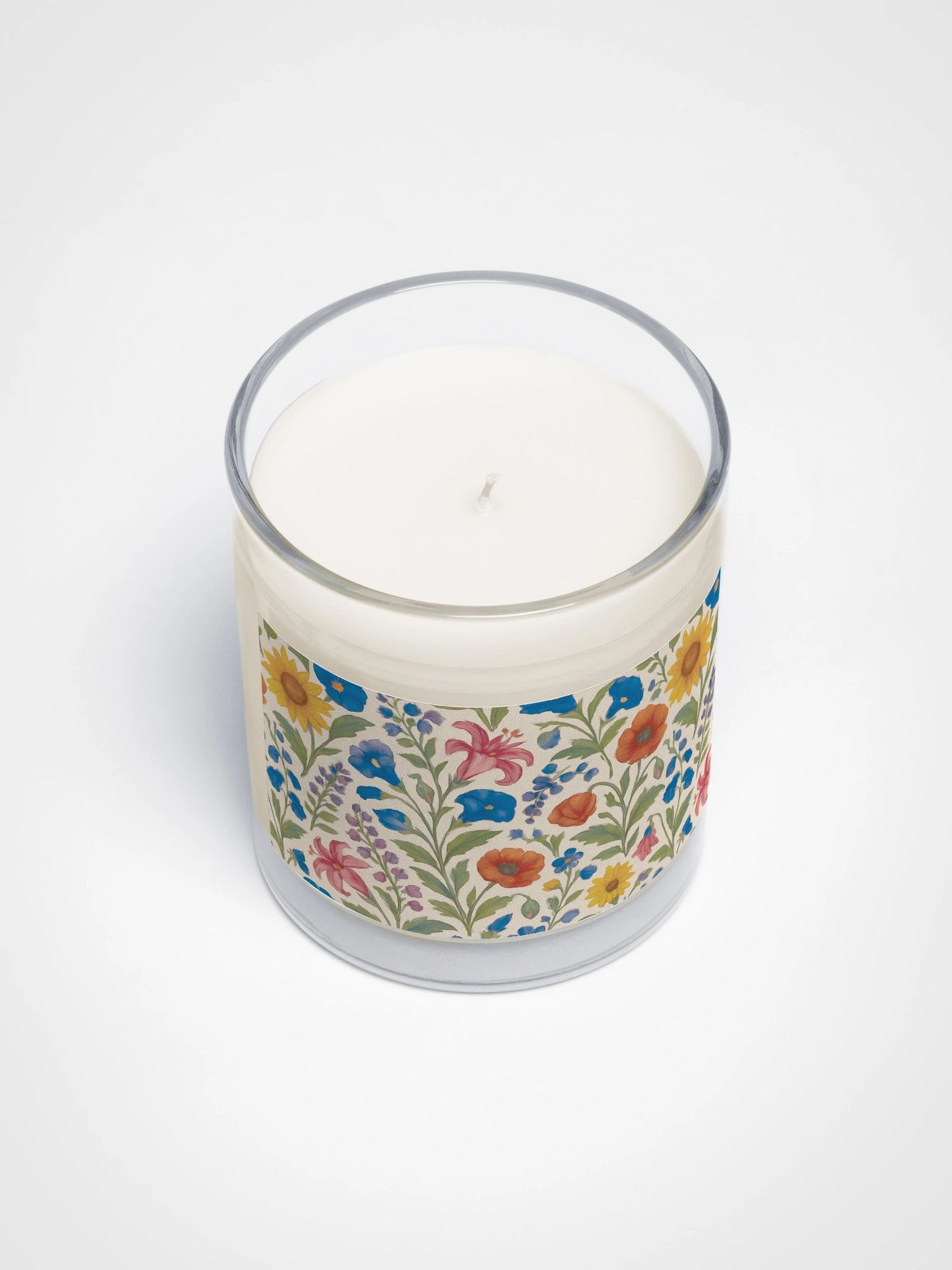 Floral Soy Candle – Scented Natural Wax Jar with Botanical Flower Design for Home Décor & Relaxation product image (3)