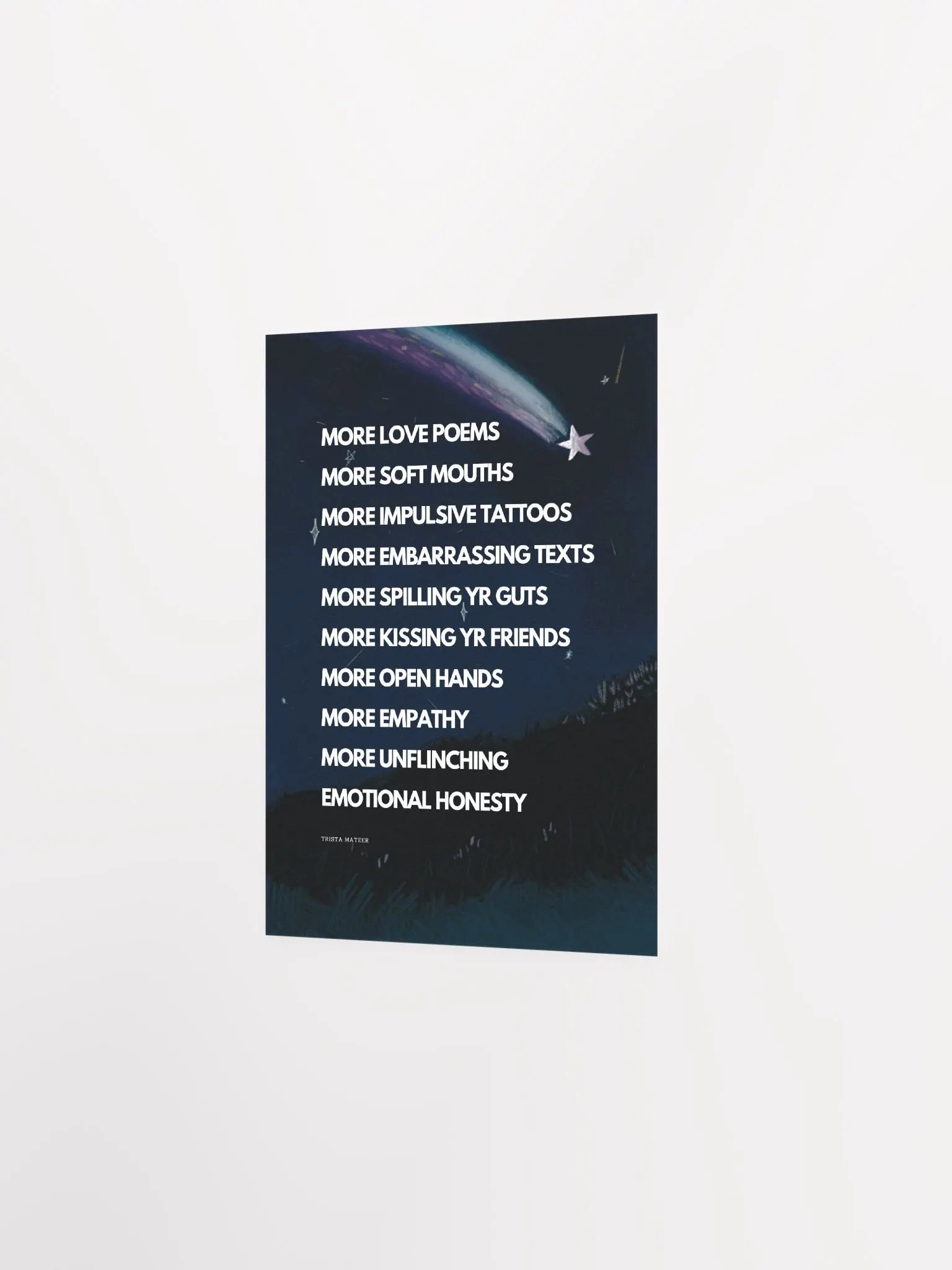 More Love Poems Art Print (Night) product image (2)
