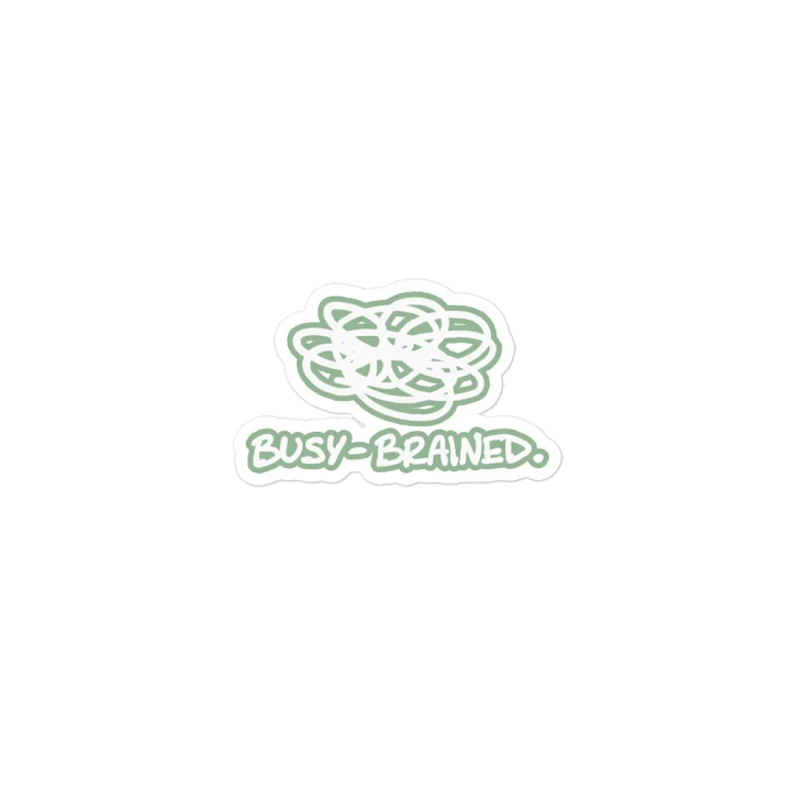 BUSY-BRAINED (lined design, #96B697) magnet product image (1)