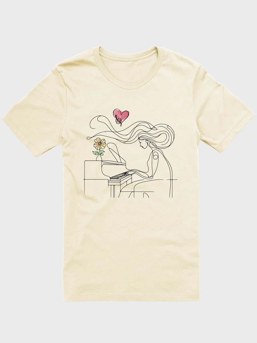 Piano Player Young Woman with Heart T-Shirt product image (1)
