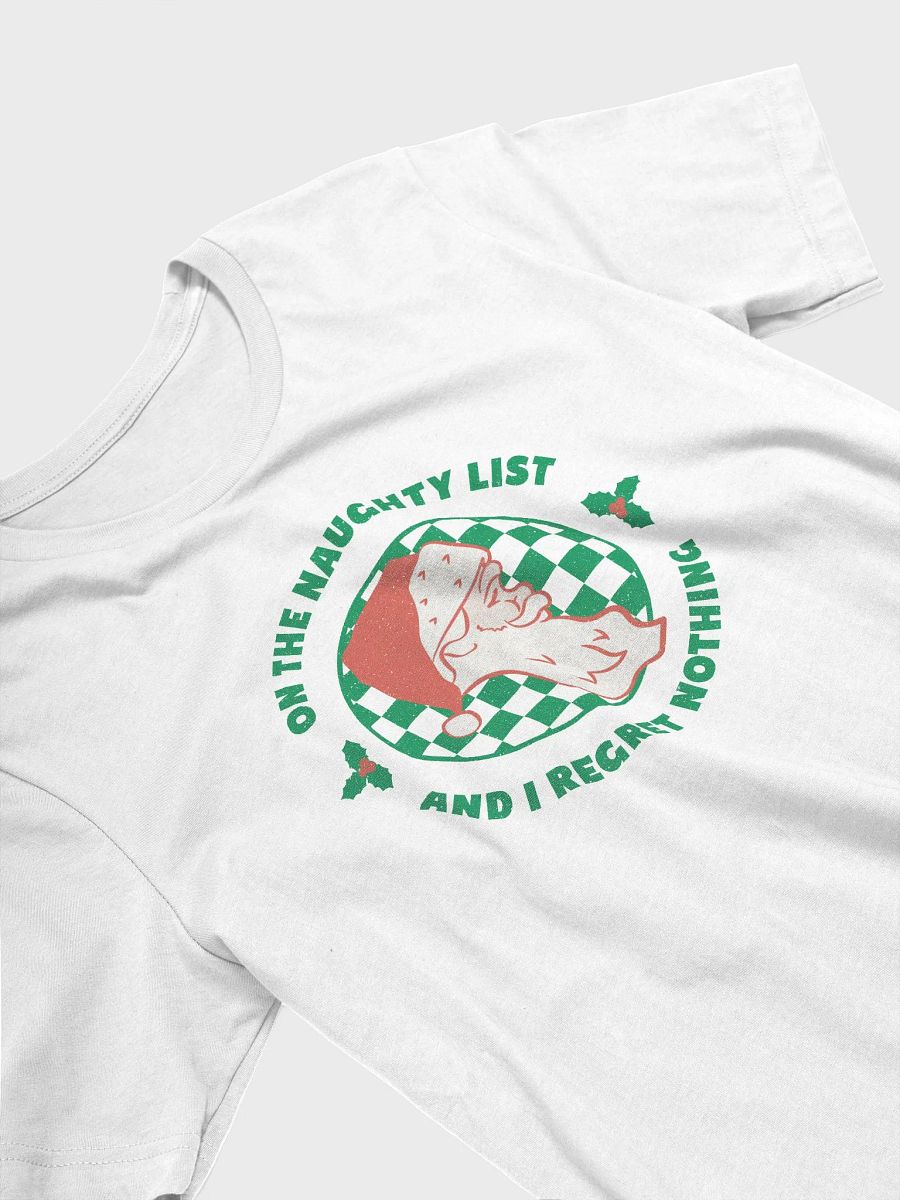 On The Naughty List And I Regret Nothing Retro Christmas T-Shirt product image (18)