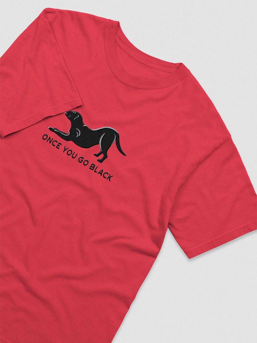 Once You Go Black T-Shirt(Embroidered) of a Labrador Retriever(Black) product image (8)
