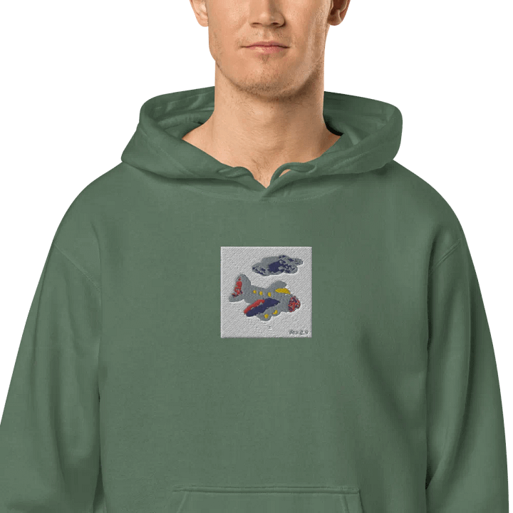 Kid Airplane (Independent Trading Co. Pigment Dyed Hoodie) product image (1)