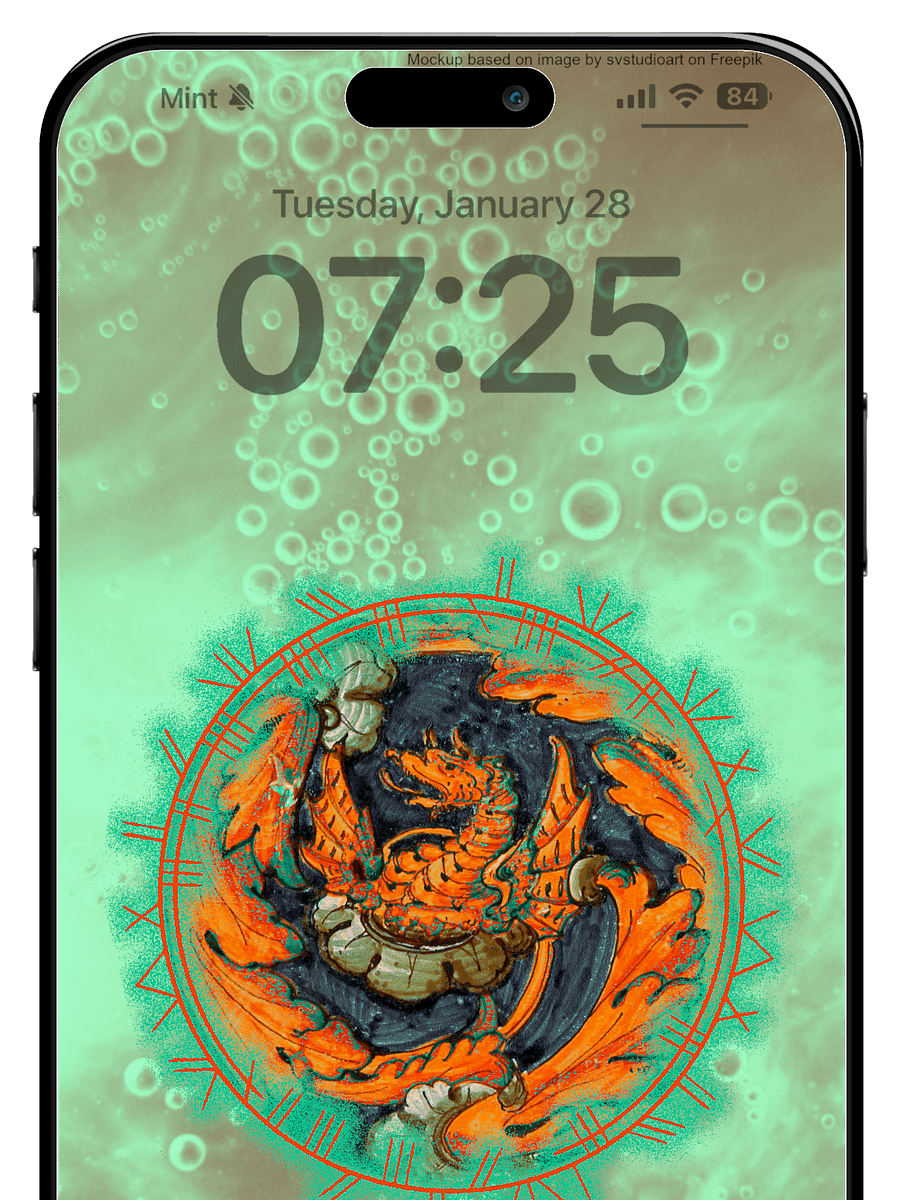 Copper Dragon Phone Wallpaper product image (1)