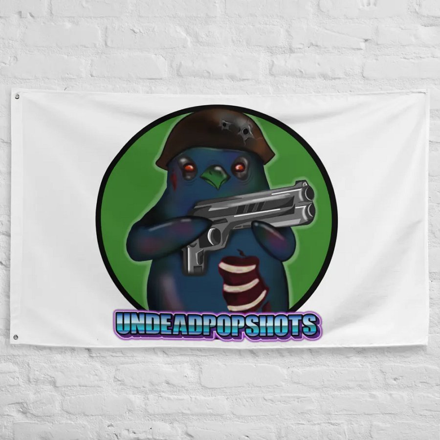 UndeadPopShots Penguin Flag Logo Color Green product image (10)