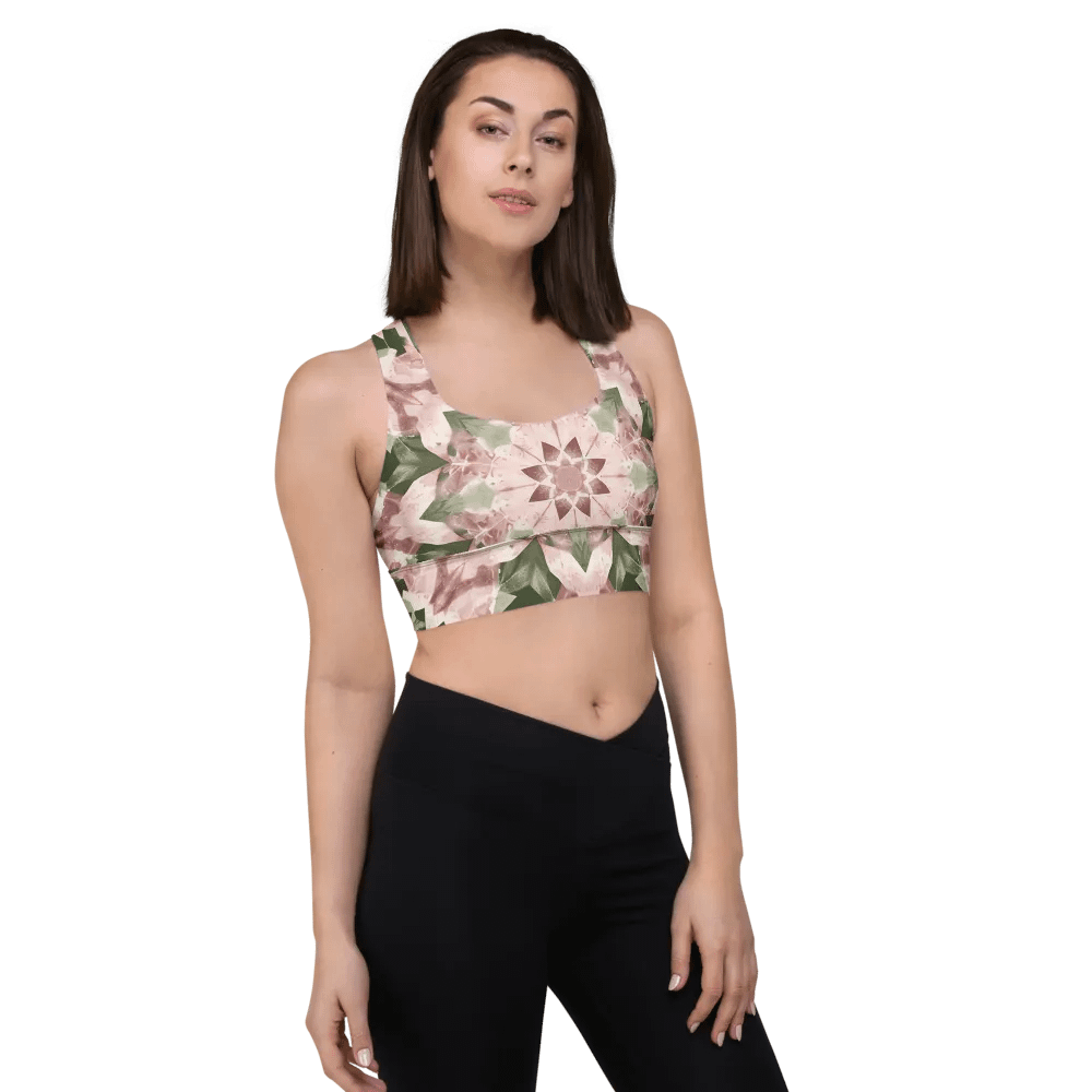 Kaleidoscope Mandala Garden Longline Sports Bra product image (5)