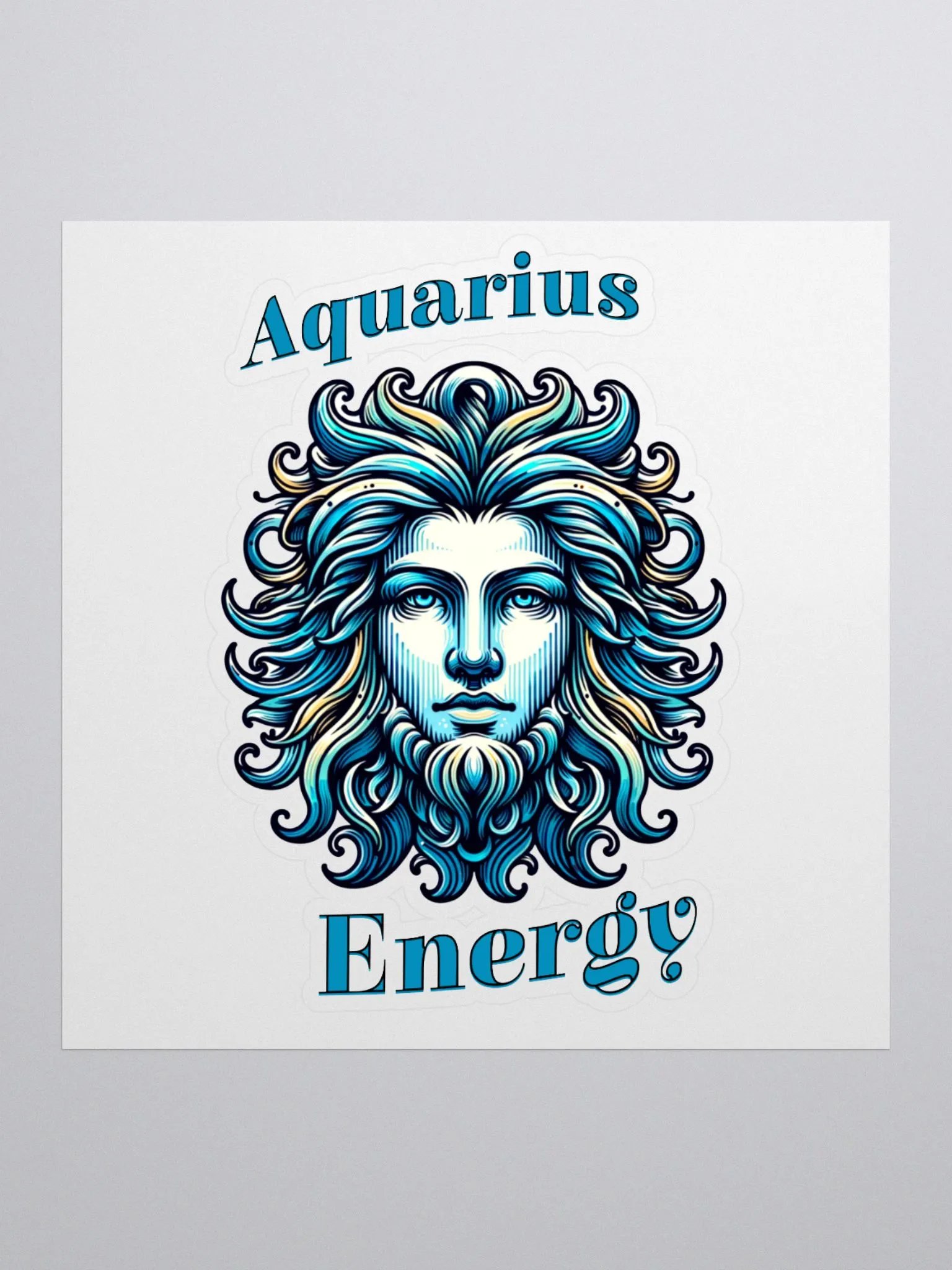 Zodiac Sign Aquarius Energy Sticker product image (1)