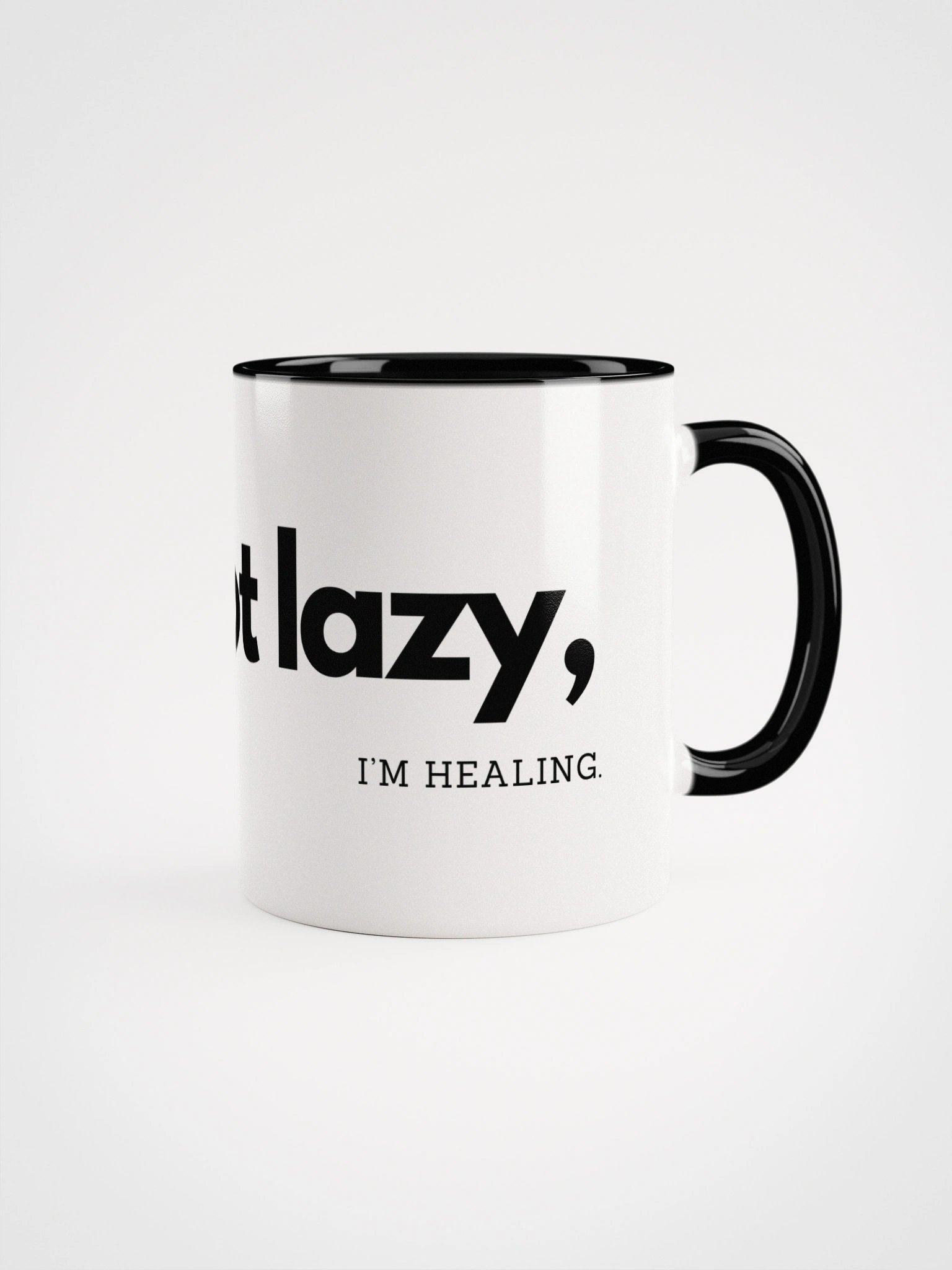 'I'M NOT LAZY, I'M HEALING.' CERAMIC MUG product image (2)
