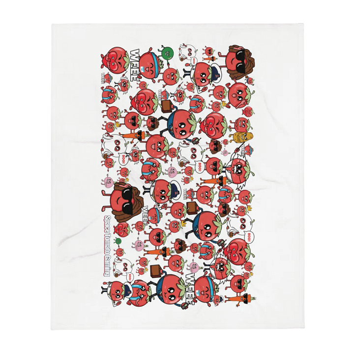 Tomato CONJUCTION Blanket| Space Tomato Gaming Throw Blanket product image (1)