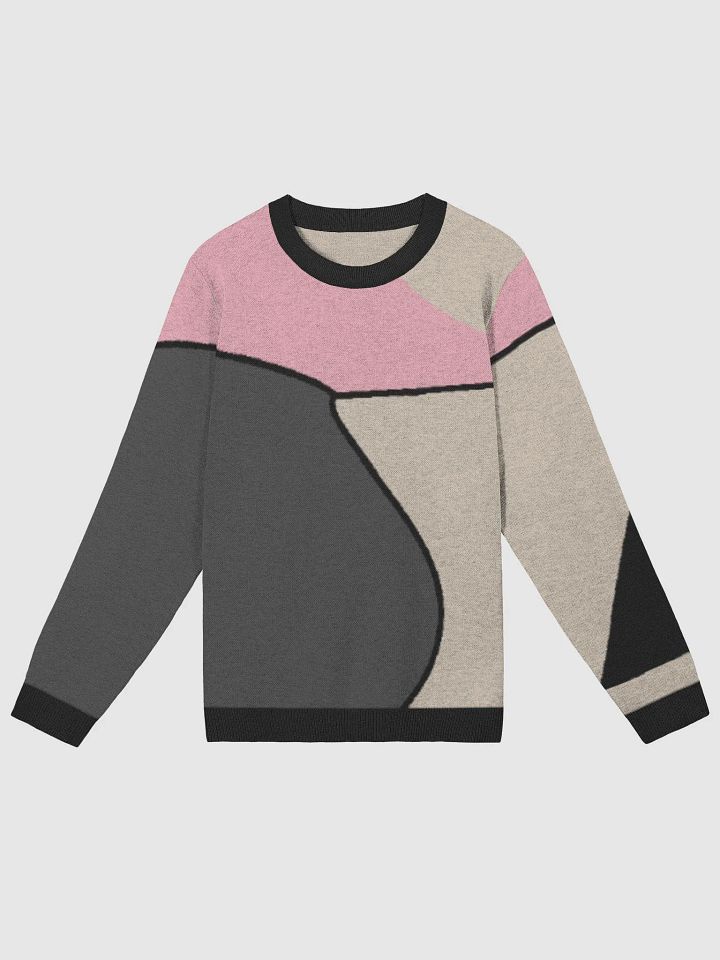 Black and Pink Shapes Knitted Sweater product image (1)