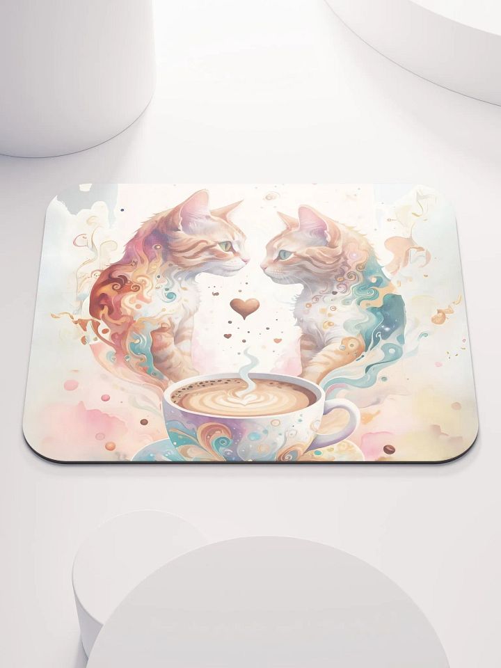 Love Cats & Coffee Mouse Pad product image (2)