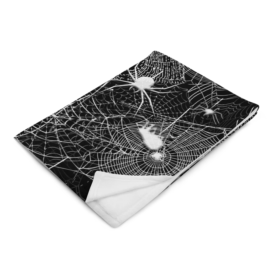 Black and White Spider Webs Throw Blanket product image (14)